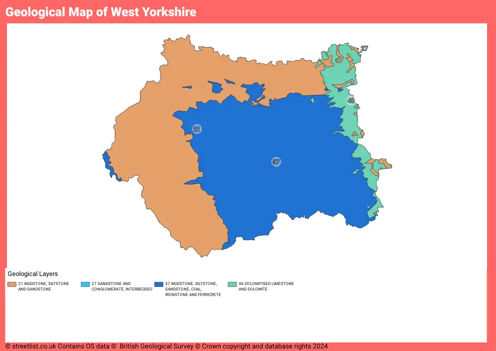 Geological Map of West Yorkshire